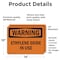 Signmission Ethylene Oxide In Use OSHA Warning Sign, Vinyl Decal, 14in W x 10in L, 2PK OS-2PACK-WS-D-1014-L-12601 - alternate 4